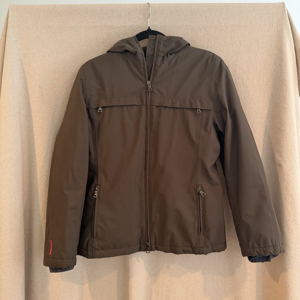 VTG Prada Sport Linea Rossa Gortex Ski Jkt Brown Art 280336 Mat. JZE Size 40/4